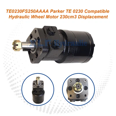 TE0230FS250AAAA Hydraulisk hjulmotor - 230cm3/cc erstatning for Parker TE0230